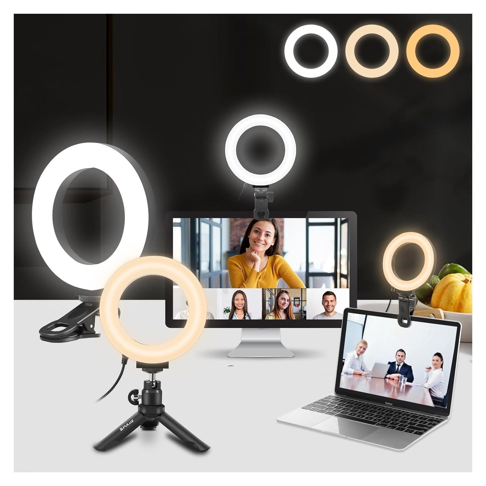 Kit de Iluminación LED PULUZ 4.7" para Videoconferencias