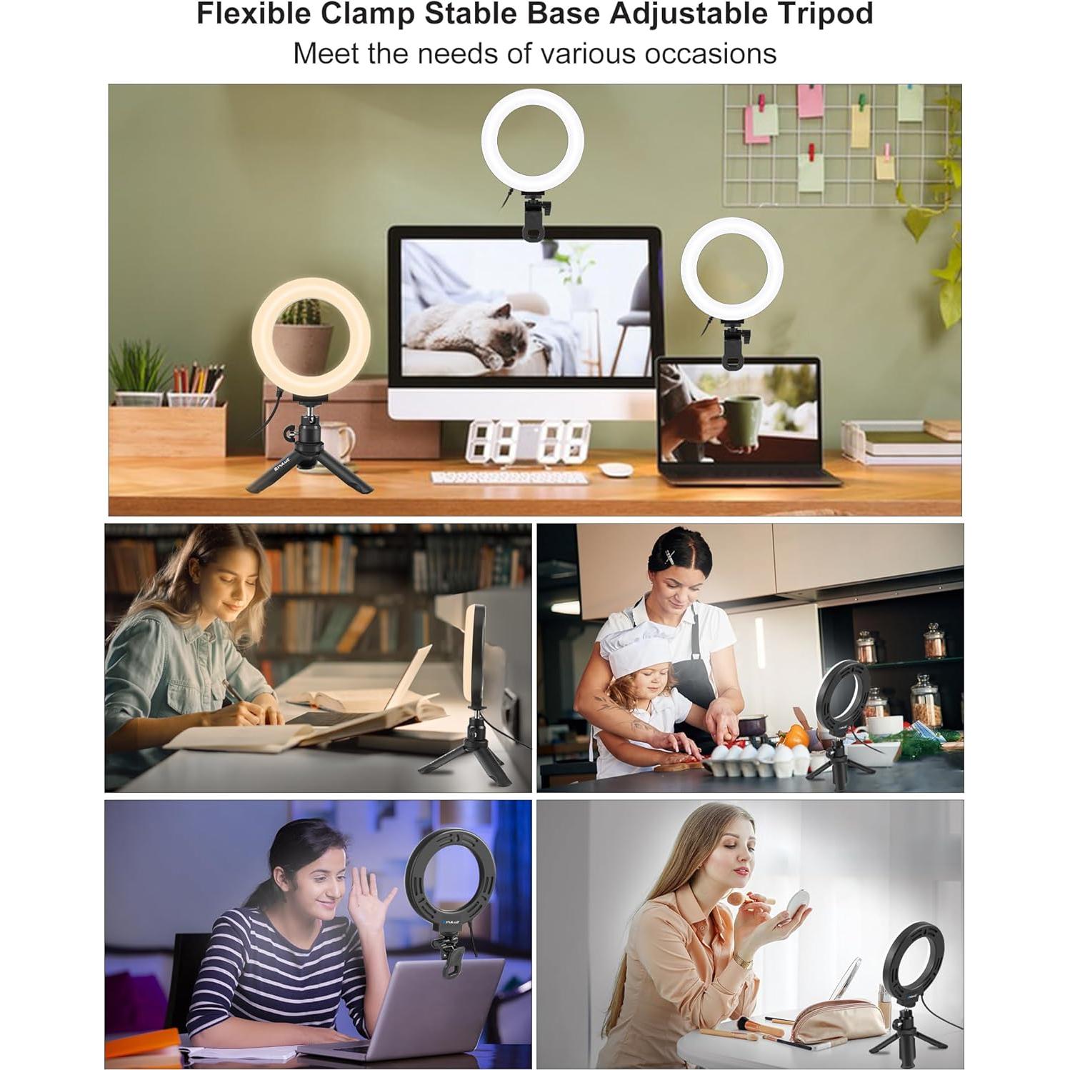 Kit de Iluminación LED PULUZ 4.7" para Videoconferencias