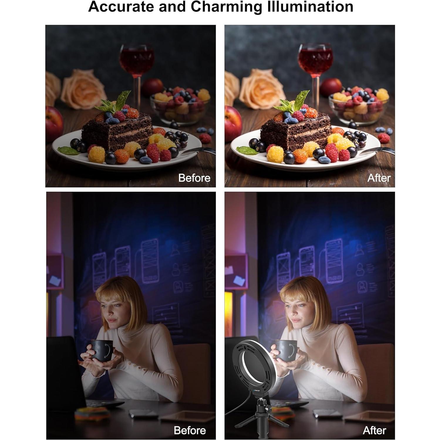 Kit de Iluminación LED PULUZ 4.7" para Videoconferencias