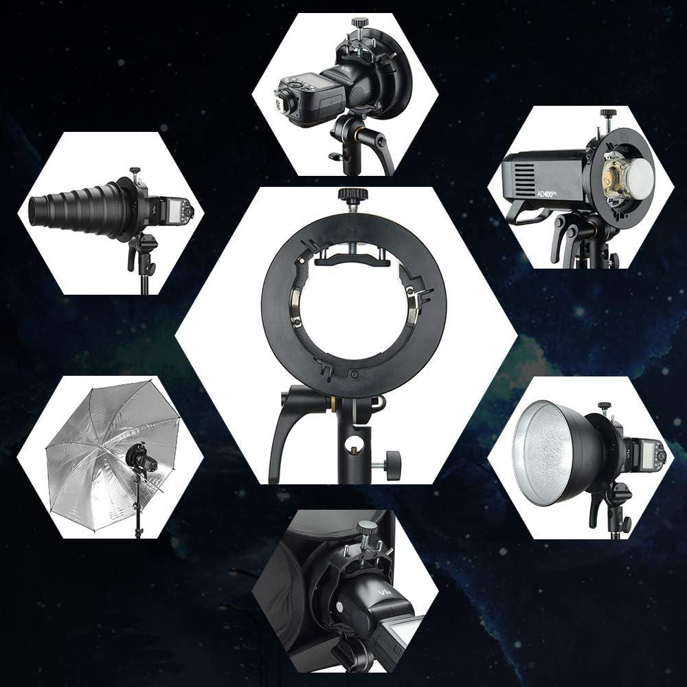 GODOX Foldable Softbox 60x60cm 24x24in with S2 Type Flash Bracket Bowens Mount Holder for Studio Flash Speedlight Photography (60x60cm softbox) (SUSGUV6060)