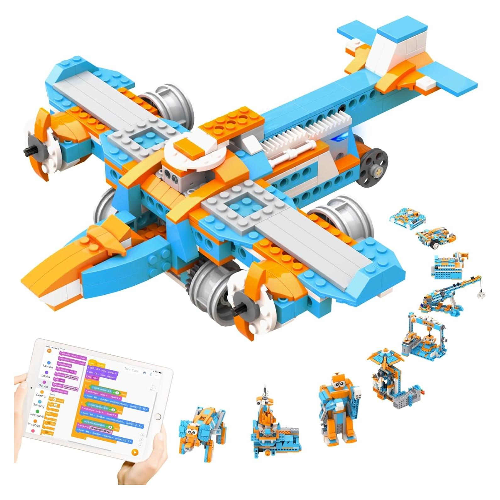 Robot S Robot Building Kit, 10 in 1 Programmable APP RC Robot/Car Robotics Coding Kit, STEM Projects Educational Birthday Gifts for Boys Girls Kids Aged 7-12 (389 Pcs)