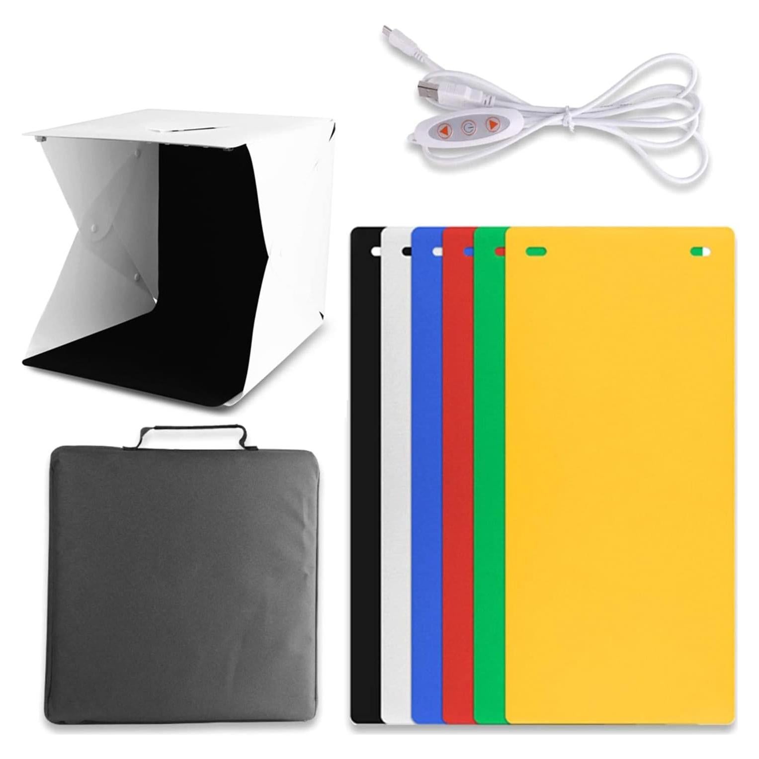 Portable LED Panels Folding Light Box Photography Photo Studio Softbox Lighting Kit Light Box for Digital DSLR Camera Light Tents for Photography