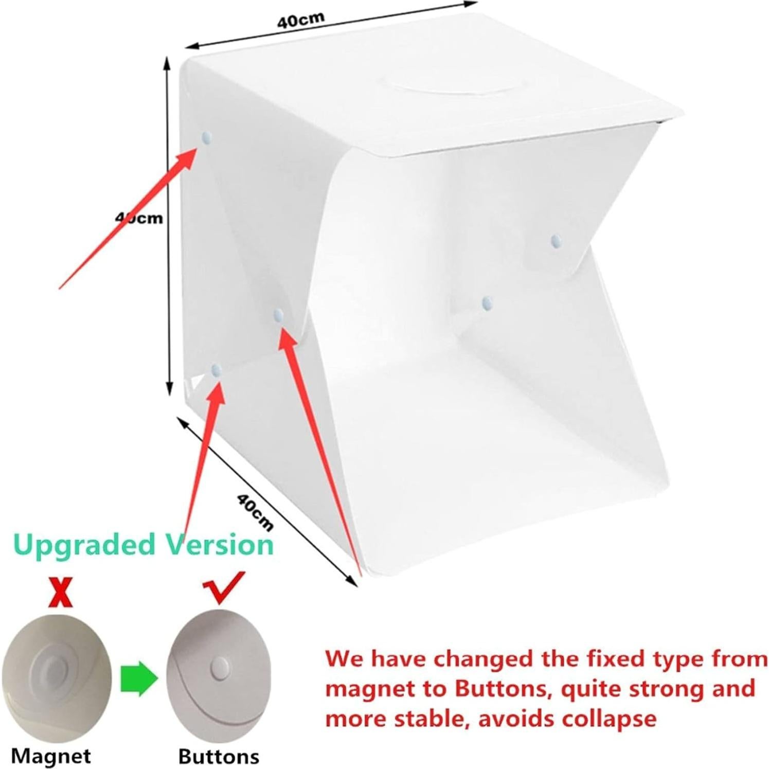 Portable LED Panels Folding Light Box Photography Photo Studio Softbox Lighting Kit Light Box for Digital DSLR Camera Light Tents for Photography