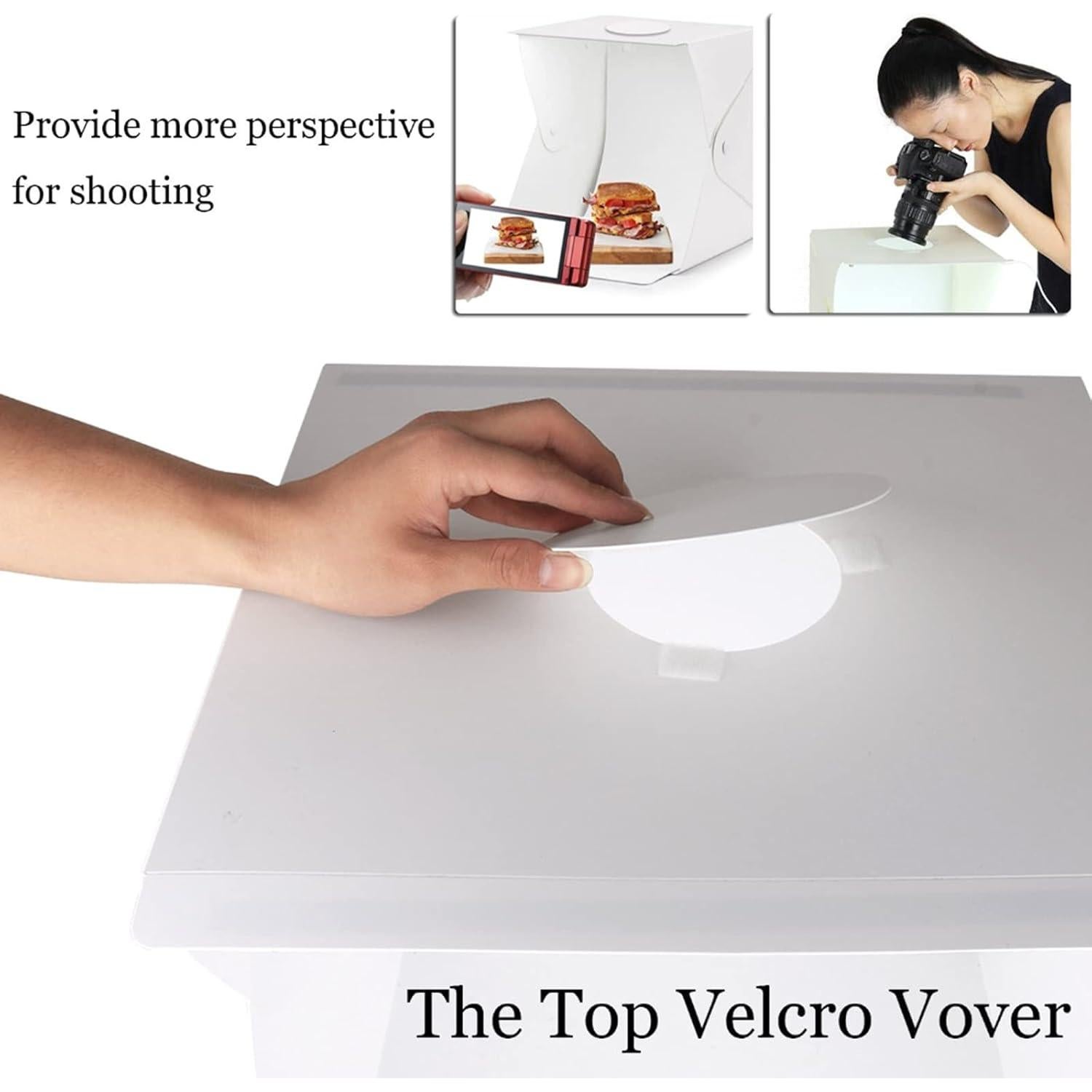 Portable LED Panels Folding Light Box Photography Photo Studio Softbox Lighting Kit Light Box for Digital DSLR Camera Light Tents for Photography