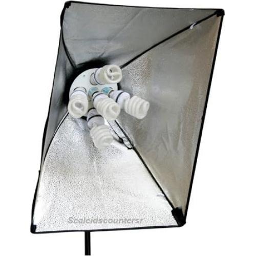 ePhoto Video Continuous Softbox Hair Light Photograpy Studio Portrait 2800 watt Boom Lighting Kit with Carrying Case by ePhotoINC VL9026s4