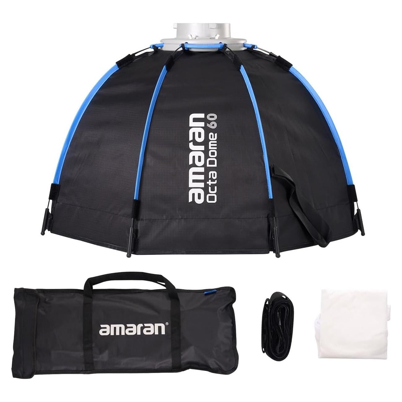Amaran Octa Dome 60 24''/60cm Octagonal Softbox with Honeycomb Carrying Bag Folding & Quick Installation Compatible with Amaran 300C/150C/200X/100X/100D/60x S/60d S,by Aputure