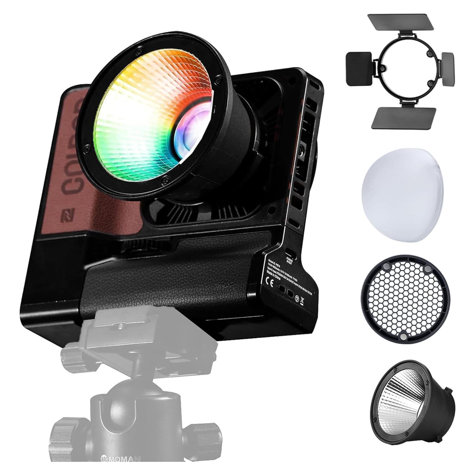 Kit de Luz LED Bi-Color Colbor W100R RGB 100W con Batería