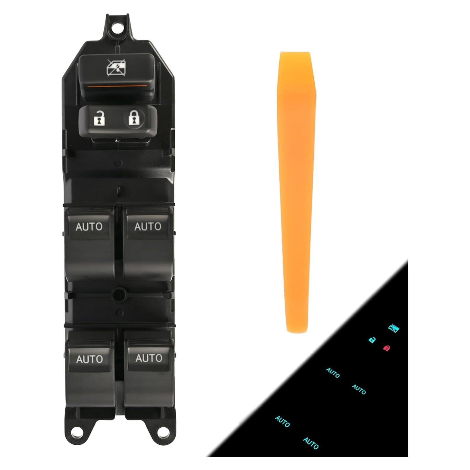 Interruptor de Ventana Eléctrica Izquierdo Magimaker Toyota Tundra 2007-2021 con Luz LED Azul