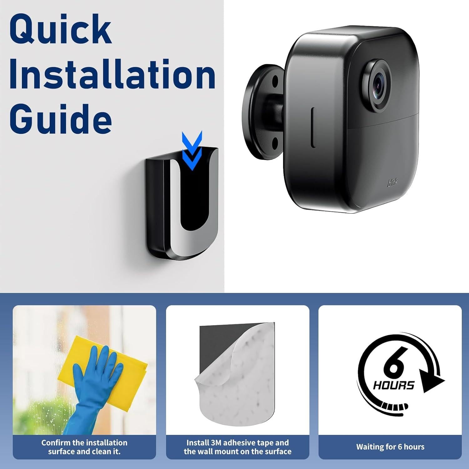 Soporte Adhesivo para Cámara Blink - Paquete de 3