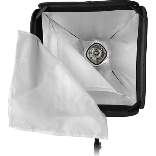 Fotodiox Pro 20x20" Foldable Softbox PLUS Grid (Eggcrate) for Studio Strobe/Flash with Soft Diffuser and Dedicated Speedring Insert, for Balcar, White Lightning, Lighting, X800, X1600, X3200 Strobe Flash Light, Soft box, Speed Ring