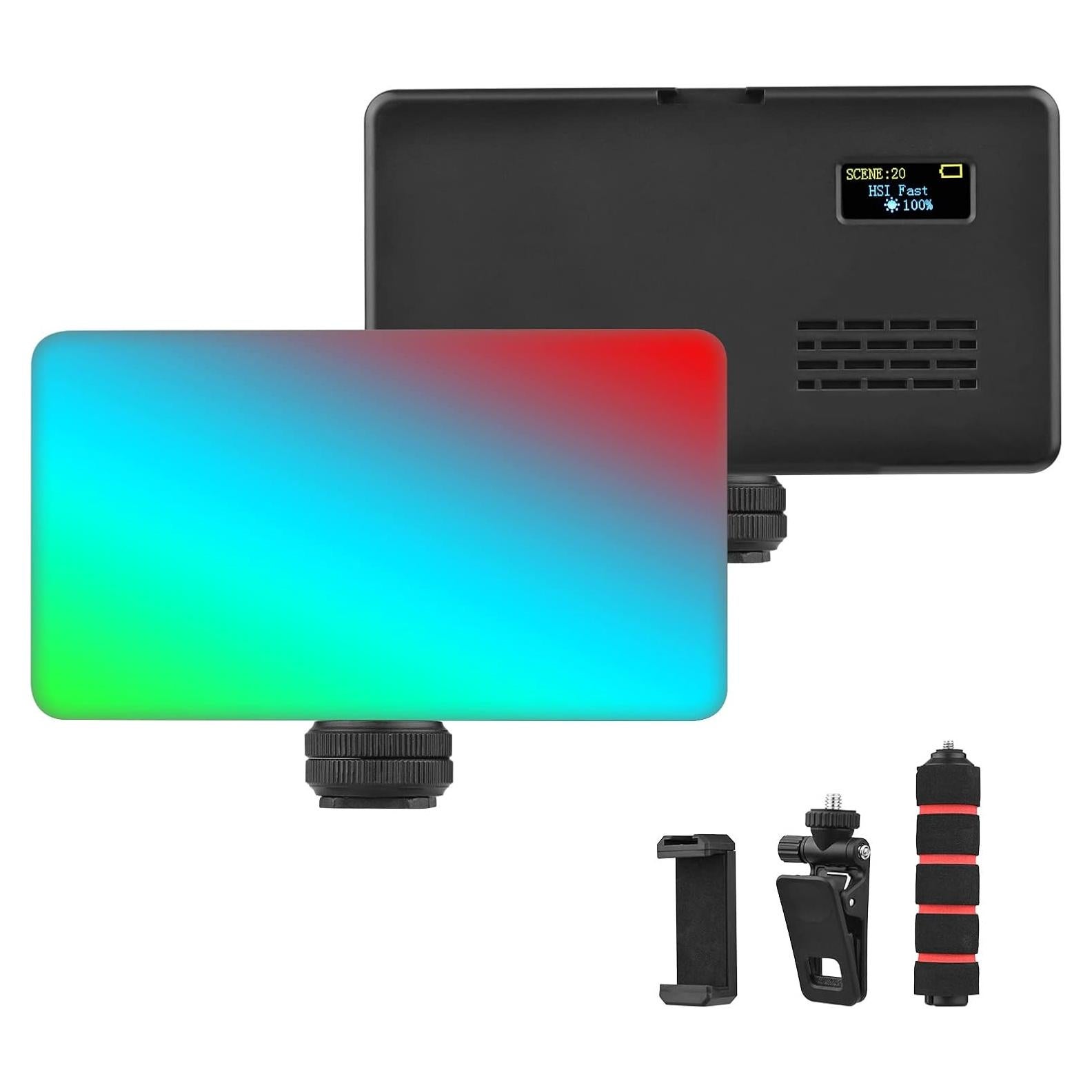 Kit de Luz de Video RGB Portátil HUNYA 2500K-9000K 20 Efectos