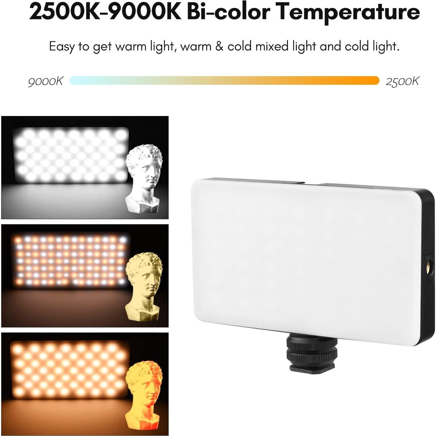 Kit de Luz de Video RGB Portátil HUNYA 2500K-9000K 20 Efectos