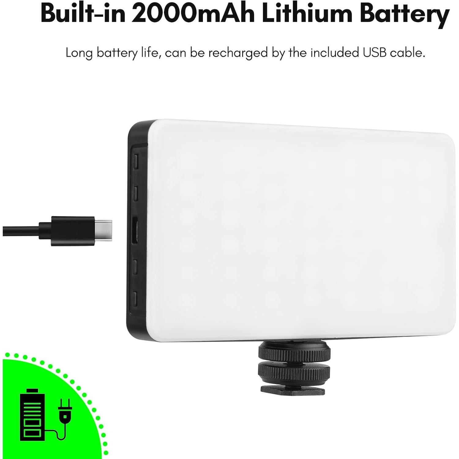 Kit de Luz de Video RGB Portátil HUNYA 2500K-9000K 20 Efectos