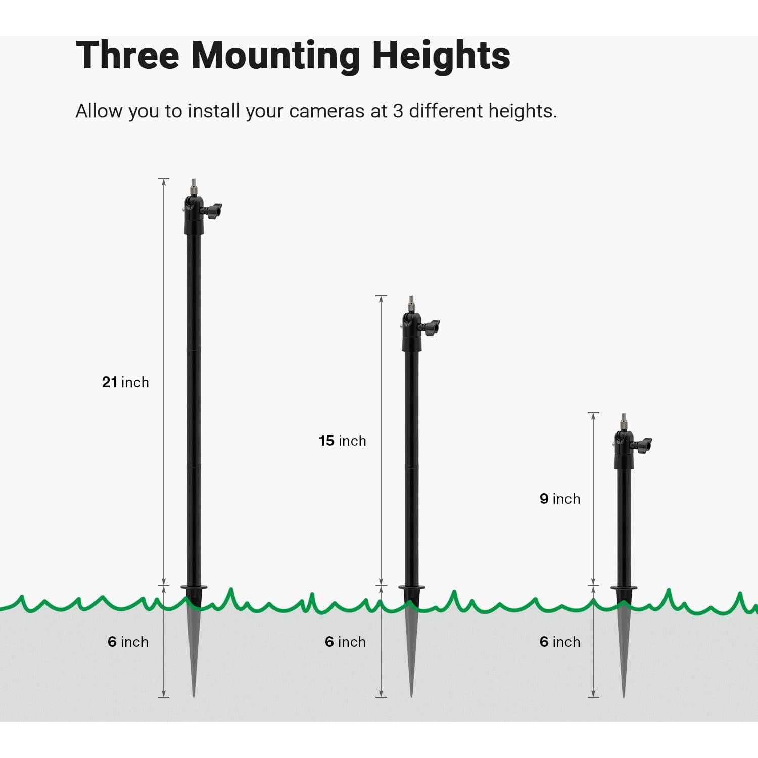 Soporte de Tierra Holicfun para Cámara de Seguridad Ajustable