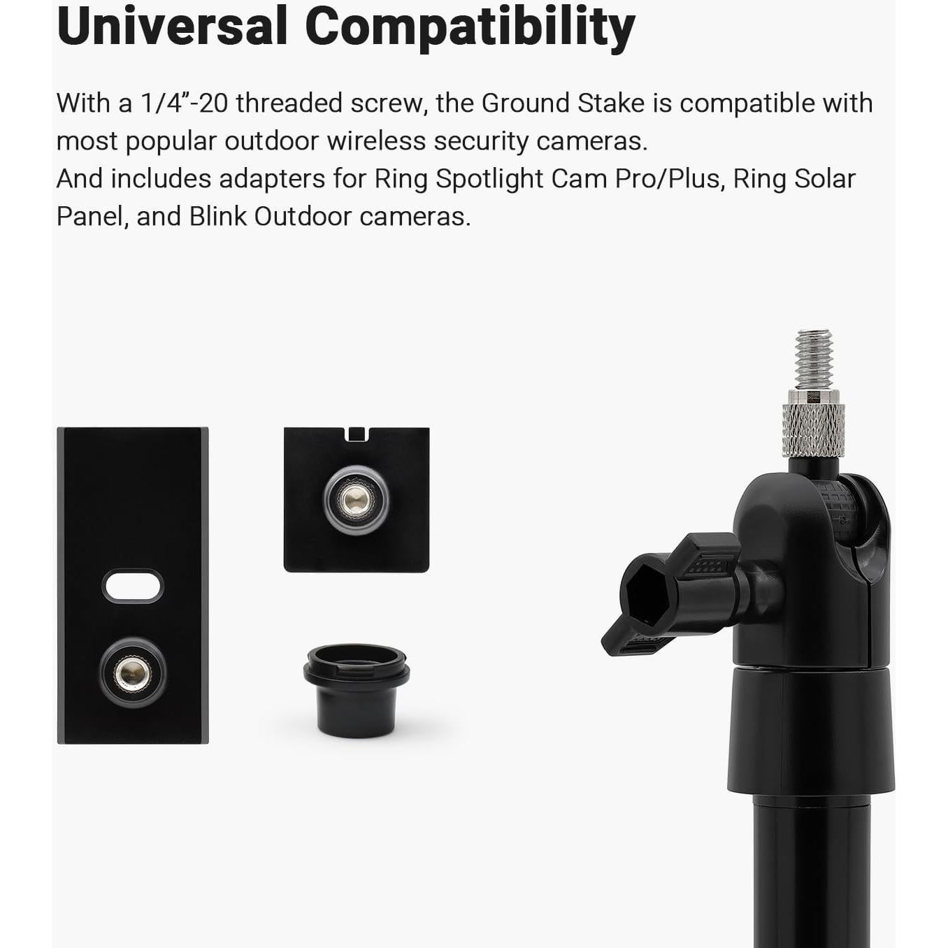 Soporte de Tierra Holicfun para Cámara de Seguridad Ajustable