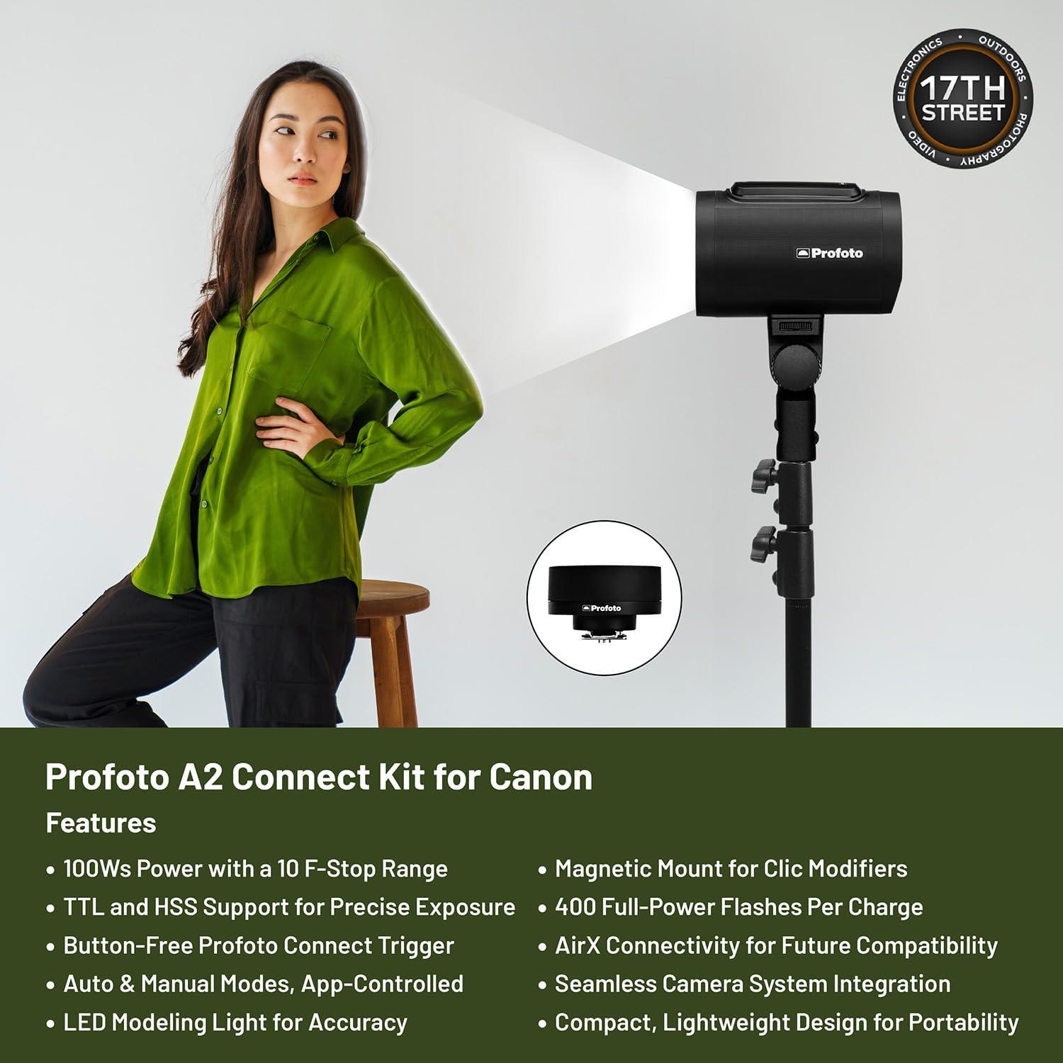 Kit de Conexión Profoto A2 para Canon - Flash 100Ws y Paraguas 33"