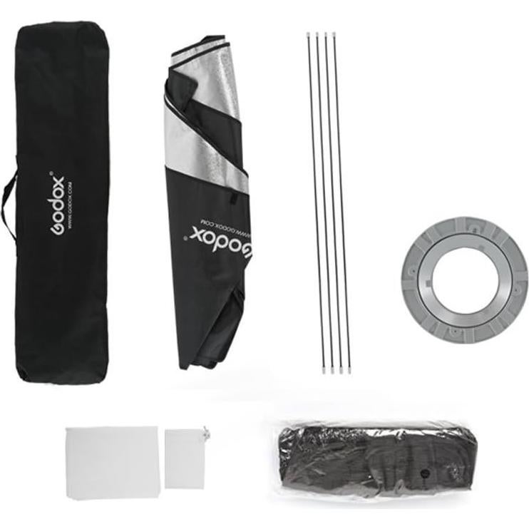 Godox 12"x47" / 30x120cm Strip Beehive Honeycomb Grid Softbox with Bowens Mount Speedring for Studio Flash Strobe Lighting