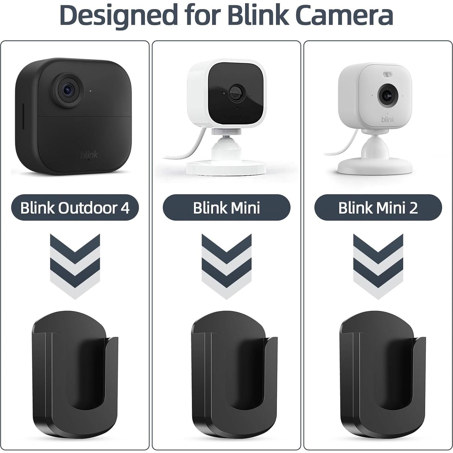 Paquete de 3 Soportes Adhesivos para Cámara Blink - Negro