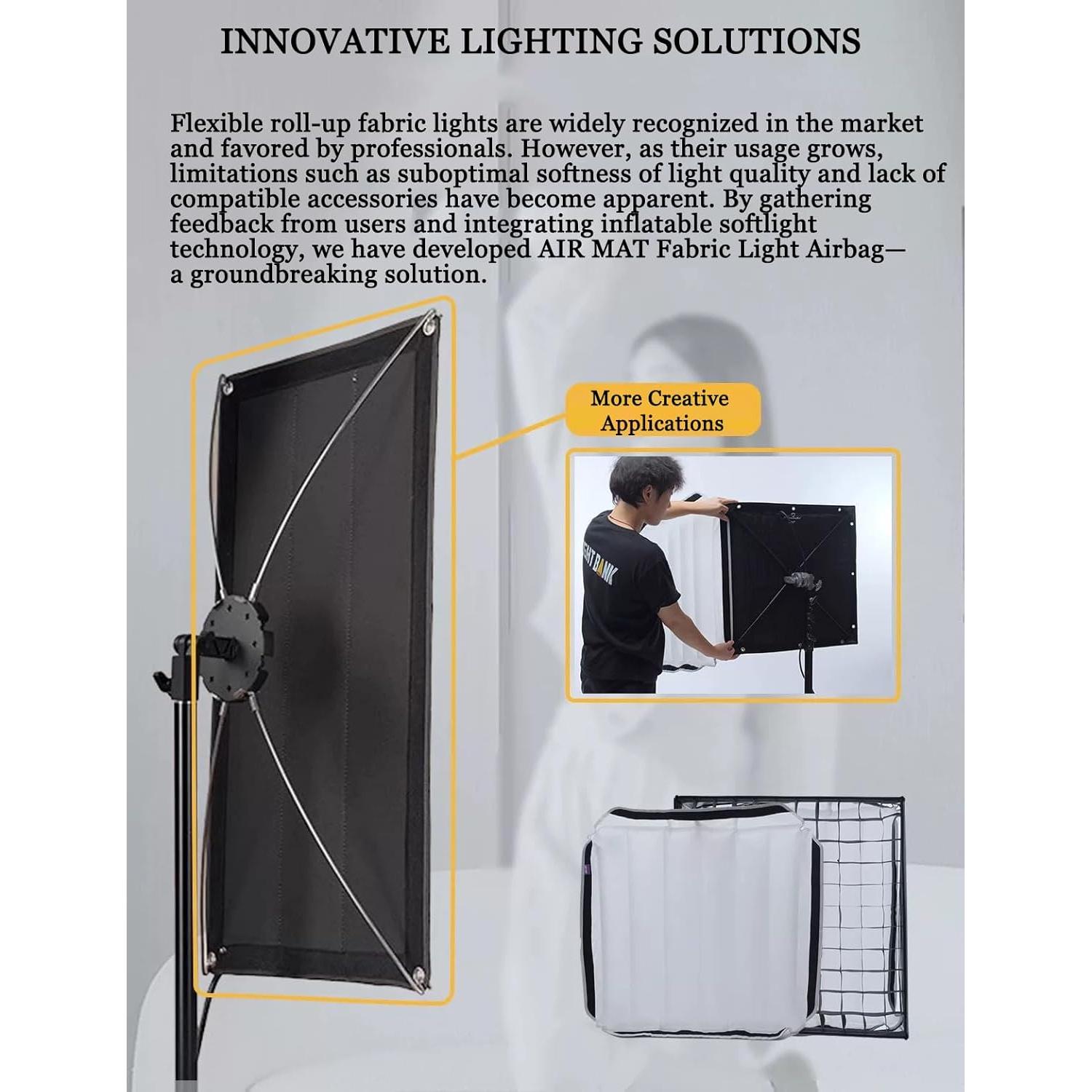 Caja Suave Inflable Inteligente Softbox 1.36kg 2x2ft Rápida