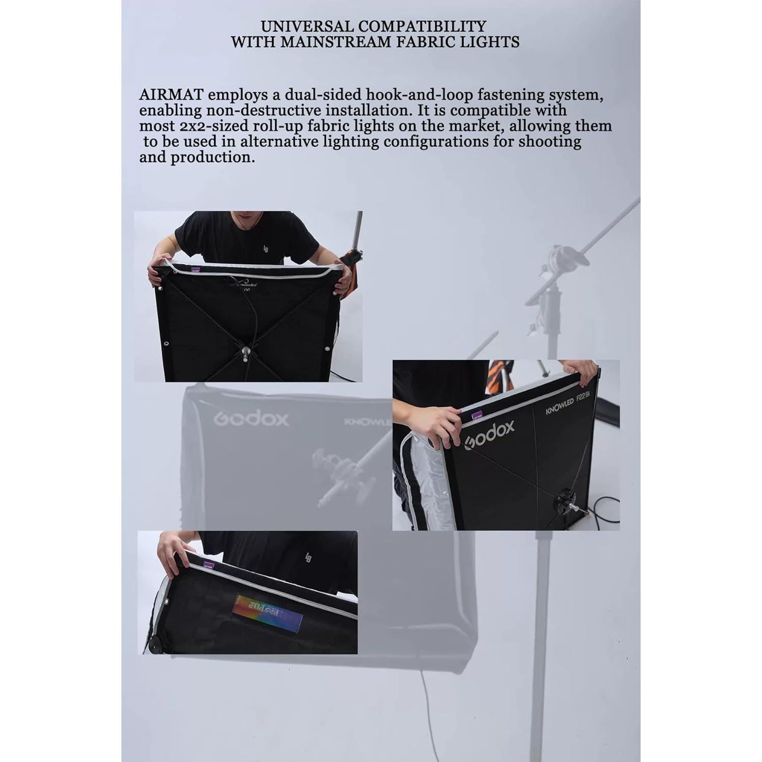 Caja Suave Inflable Inteligente Softbox 1.36kg 2x2ft Rápida