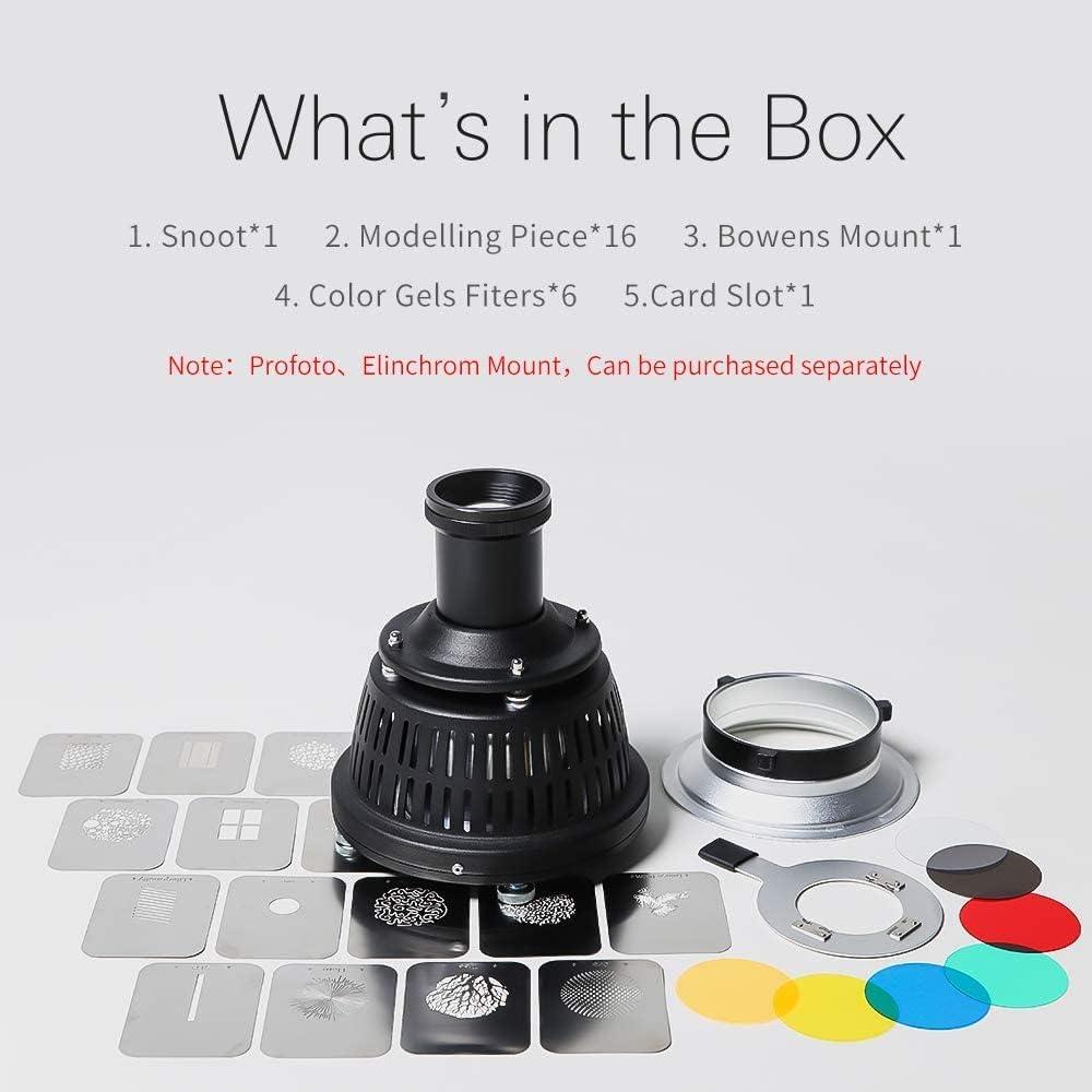 Cilindro de Luz Óptica AMBITFUL AL-16 con Filtros y Gobos