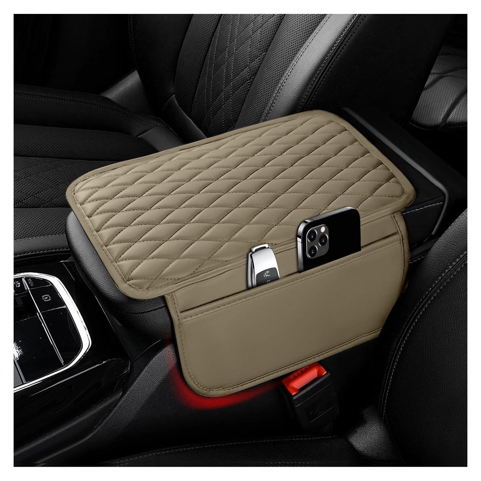 Cubierta de Consola Central Ouzorp Beige con Almacenamiento