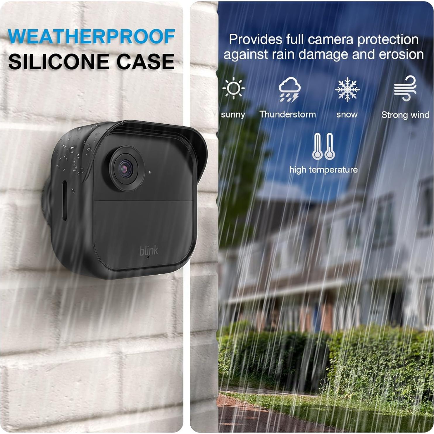 Funda de Silicona para Blink Outdoor 4, Resistente y Negra