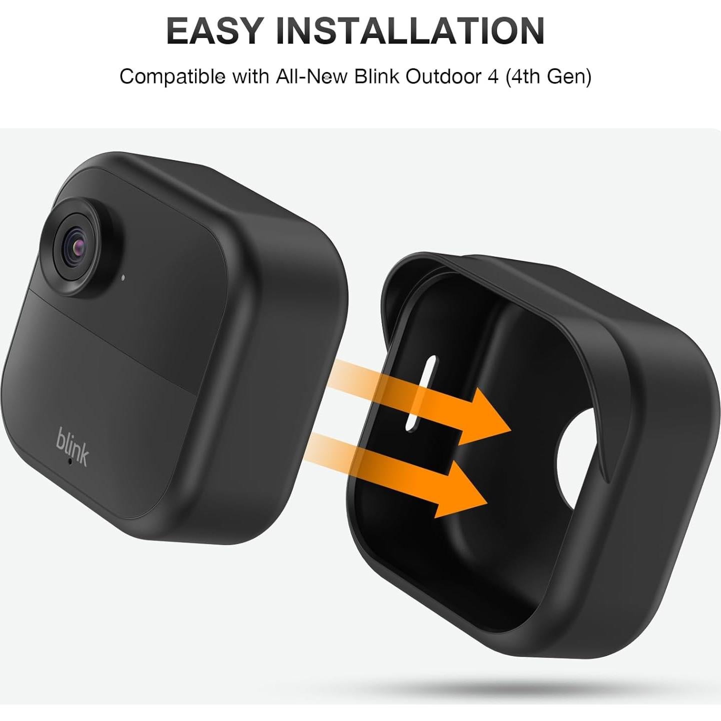 Funda de Silicona para Blink Outdoor 4, Resistente y Negra