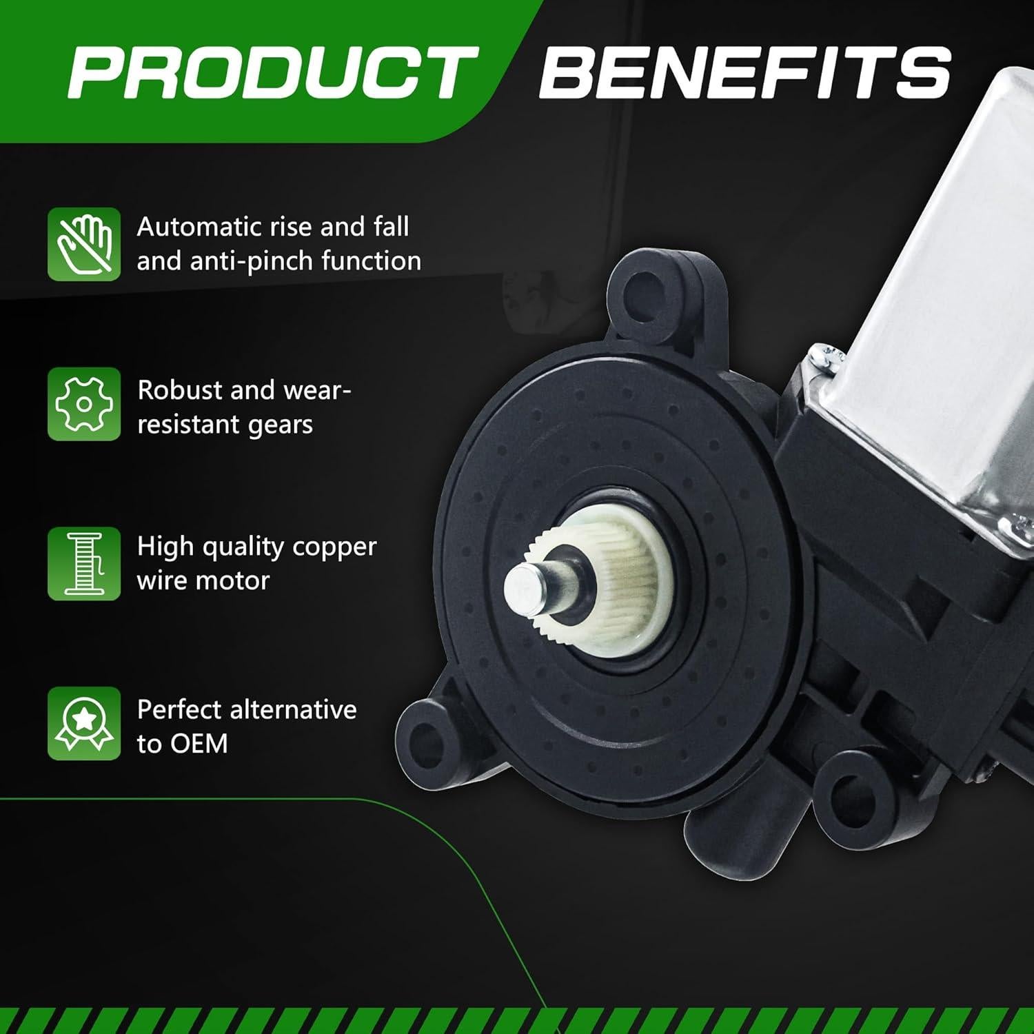 Motor de Ventana Eléctrica TCFWED Lado Pasajero Mazda y Toyota