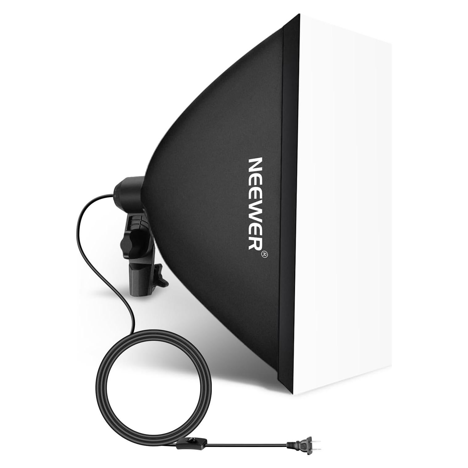 Softbox NEEWER 40x40cm con Socket E26 y Difusor Blanco