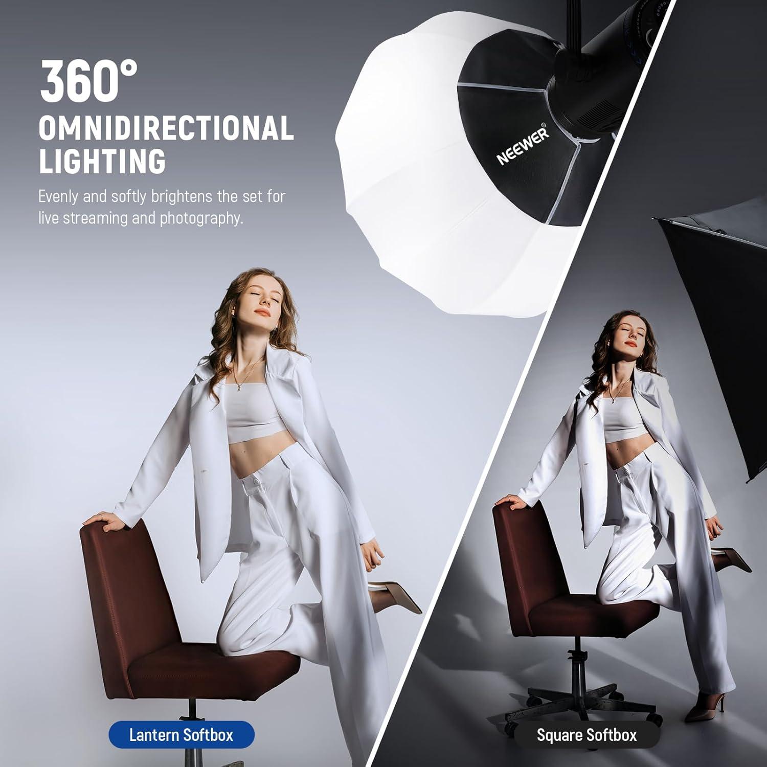 Linterna Softbox NEEWER 65cm con Montaje Bowens y Difusor