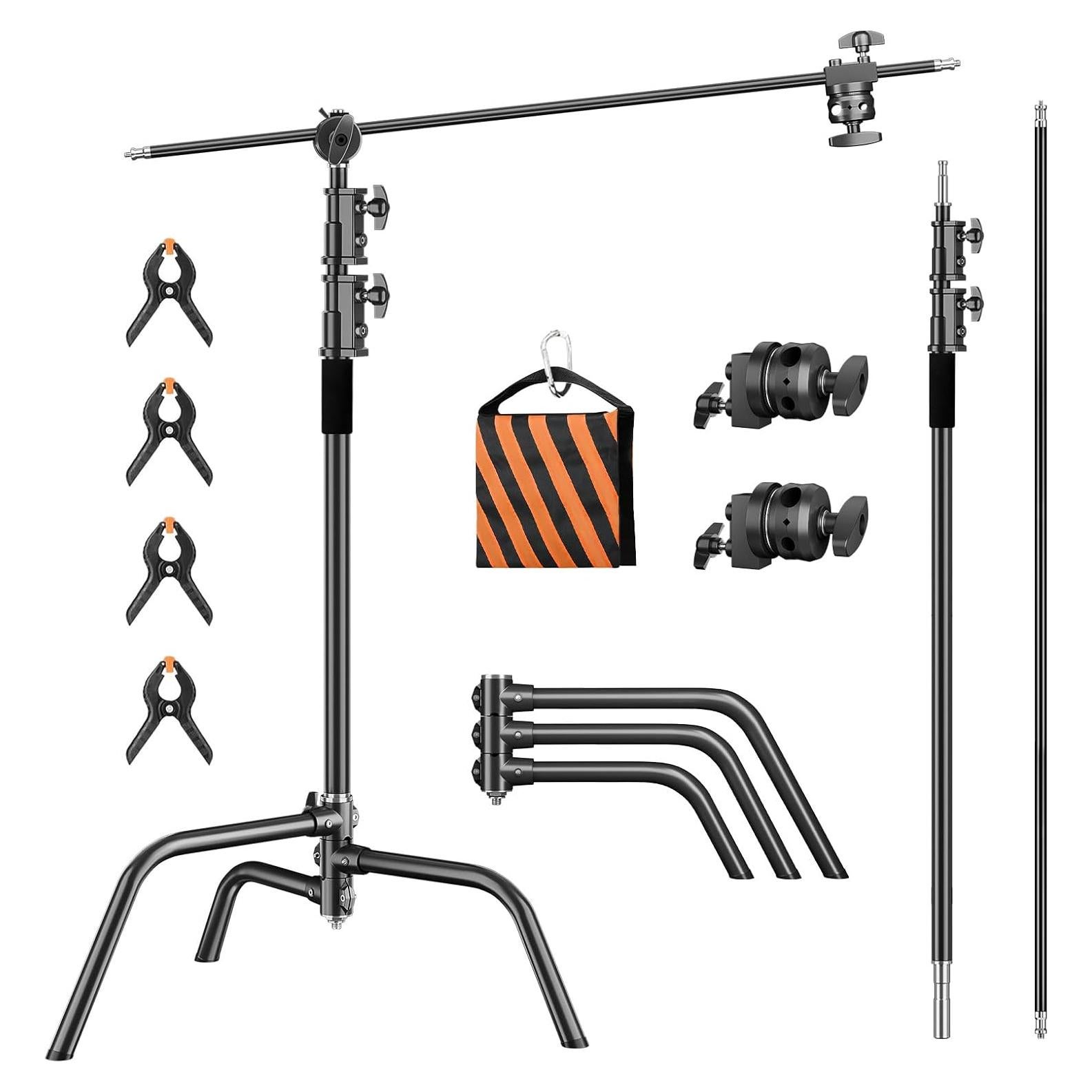 Soporte C-Stand de Acero Inoxidable 210cm para Fotografía