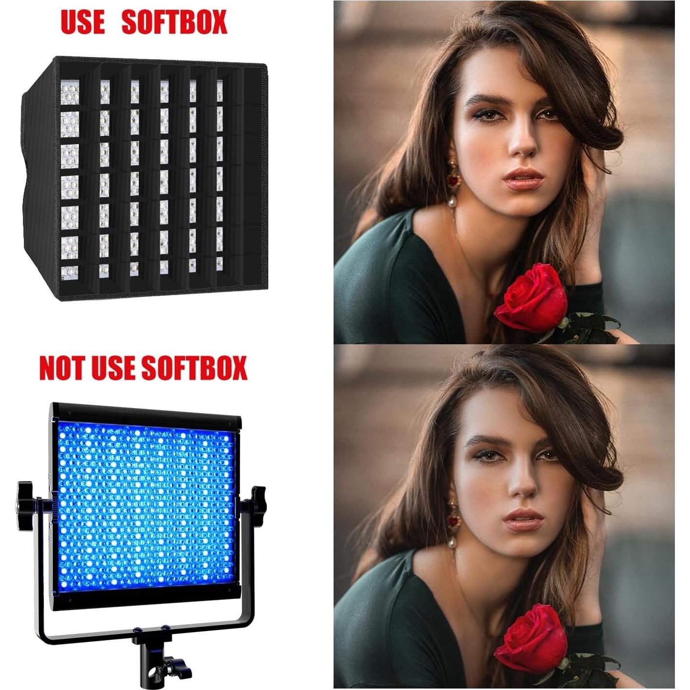 Kit de Iluminación GVM 850D RGB LED 40W con Softbox y Control APP