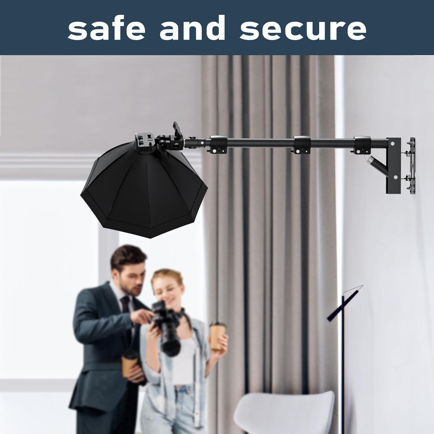 Soporte de Luz de Anillo Anautin Montado en Pared 110 cm