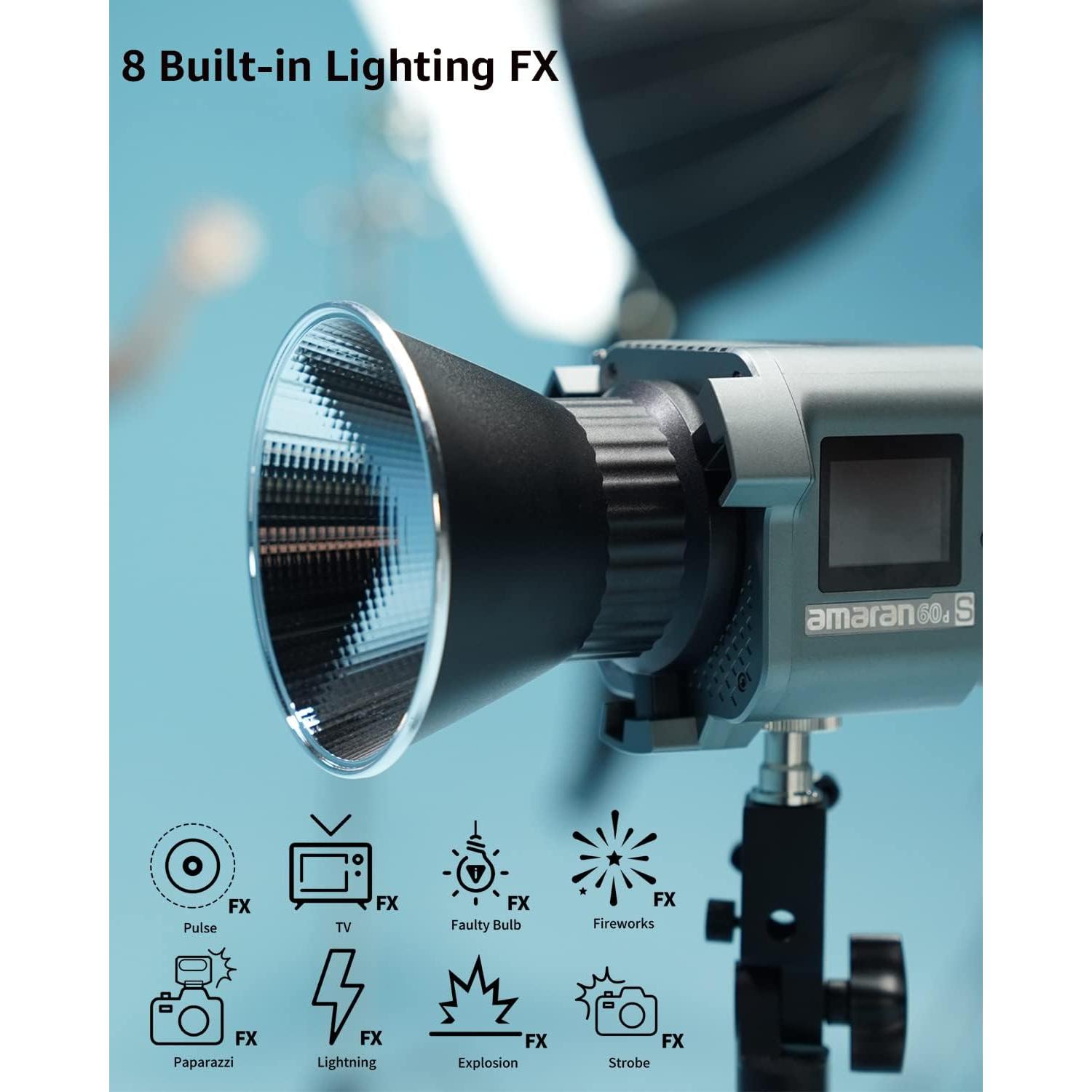 Aputure amaran 60dS Luz LED 65W con Montura Bowens y App