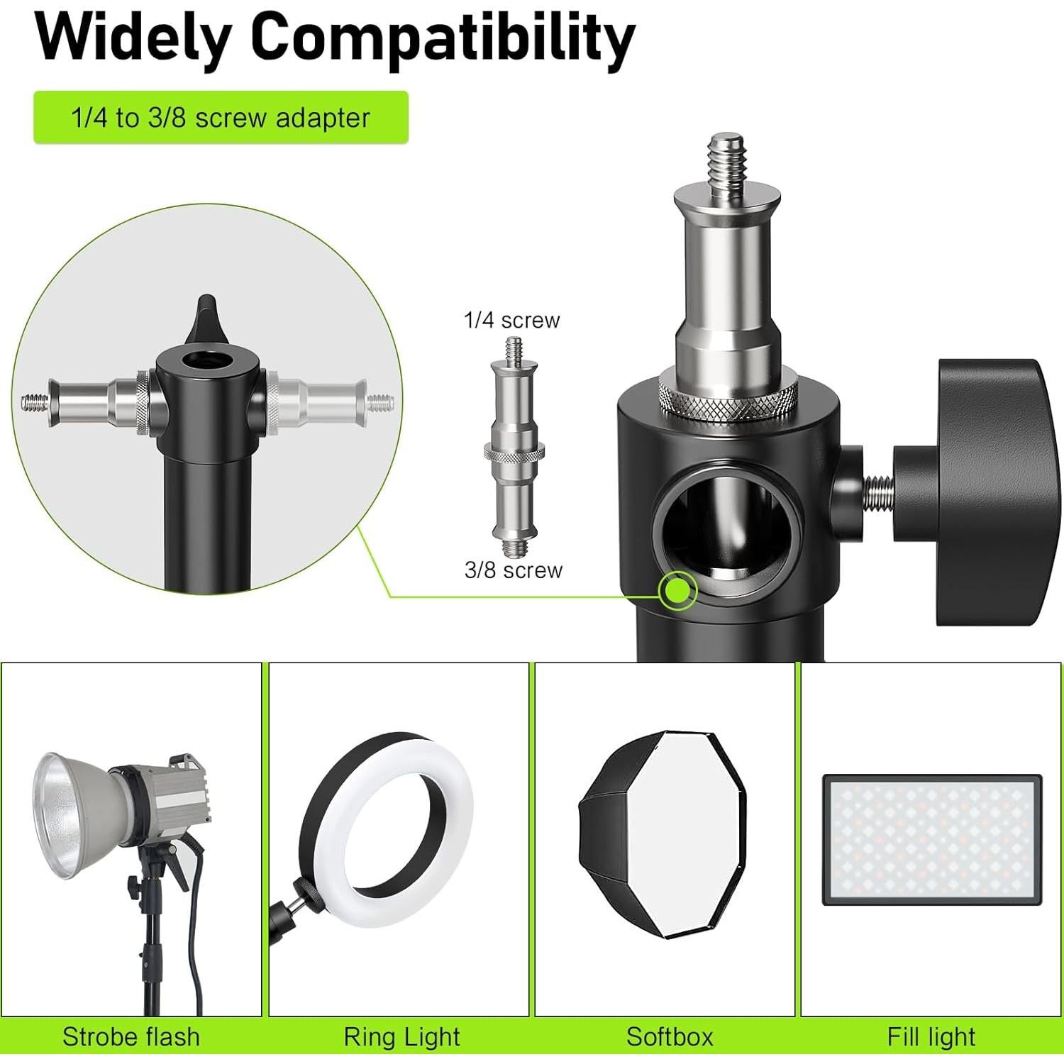 Soporte de Luz de Anillo Altson A130 - Brazo Pared 130cm Ajustable