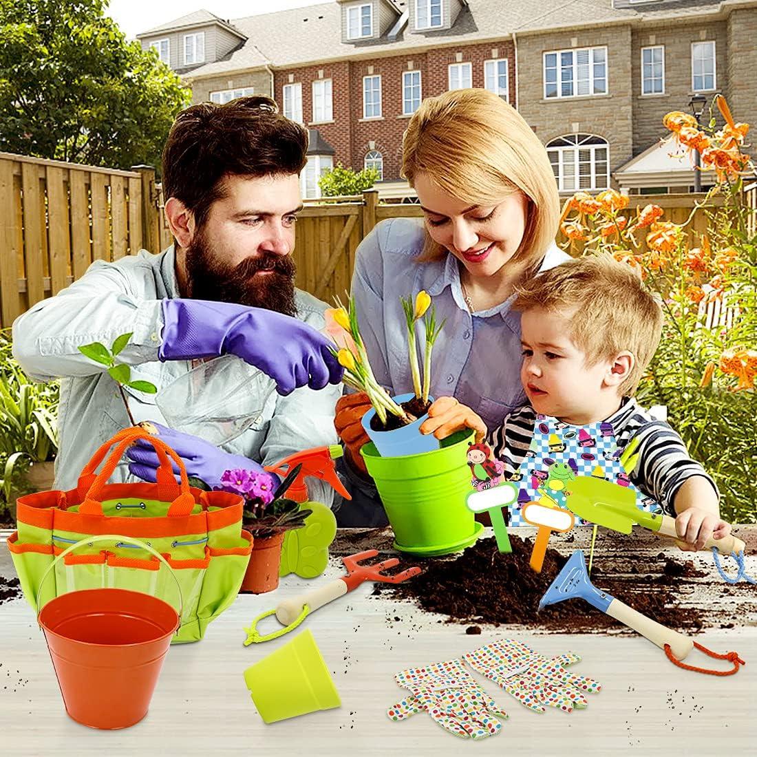 Juego de Jardinería para Niños Homegician 12 Piezas Verde