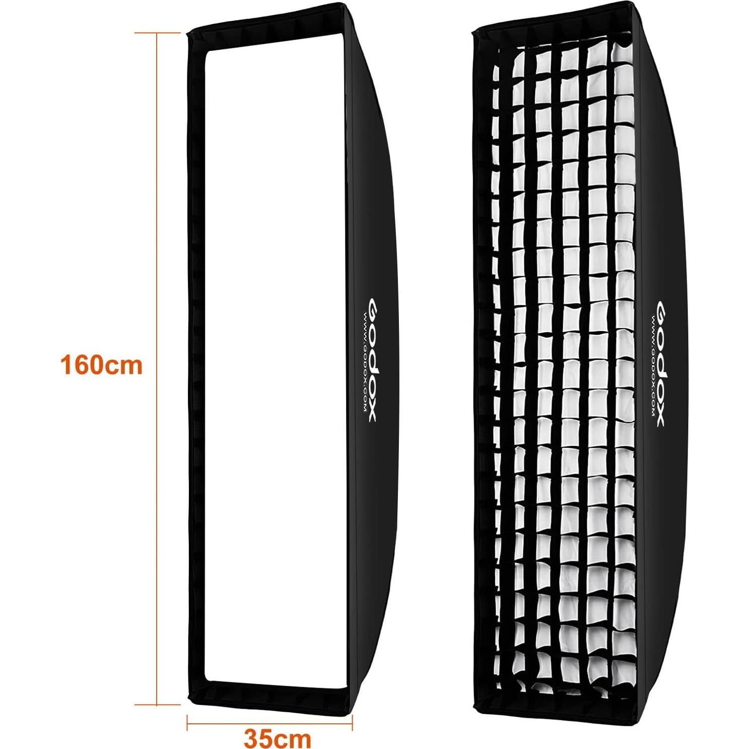Softbox Godox 33 x 160 cm con Montura Bowens y Rejilla