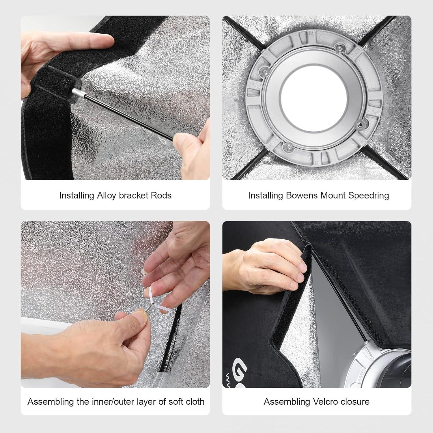 Softbox Godox 33 x 160 cm con Montura Bowens y Rejilla