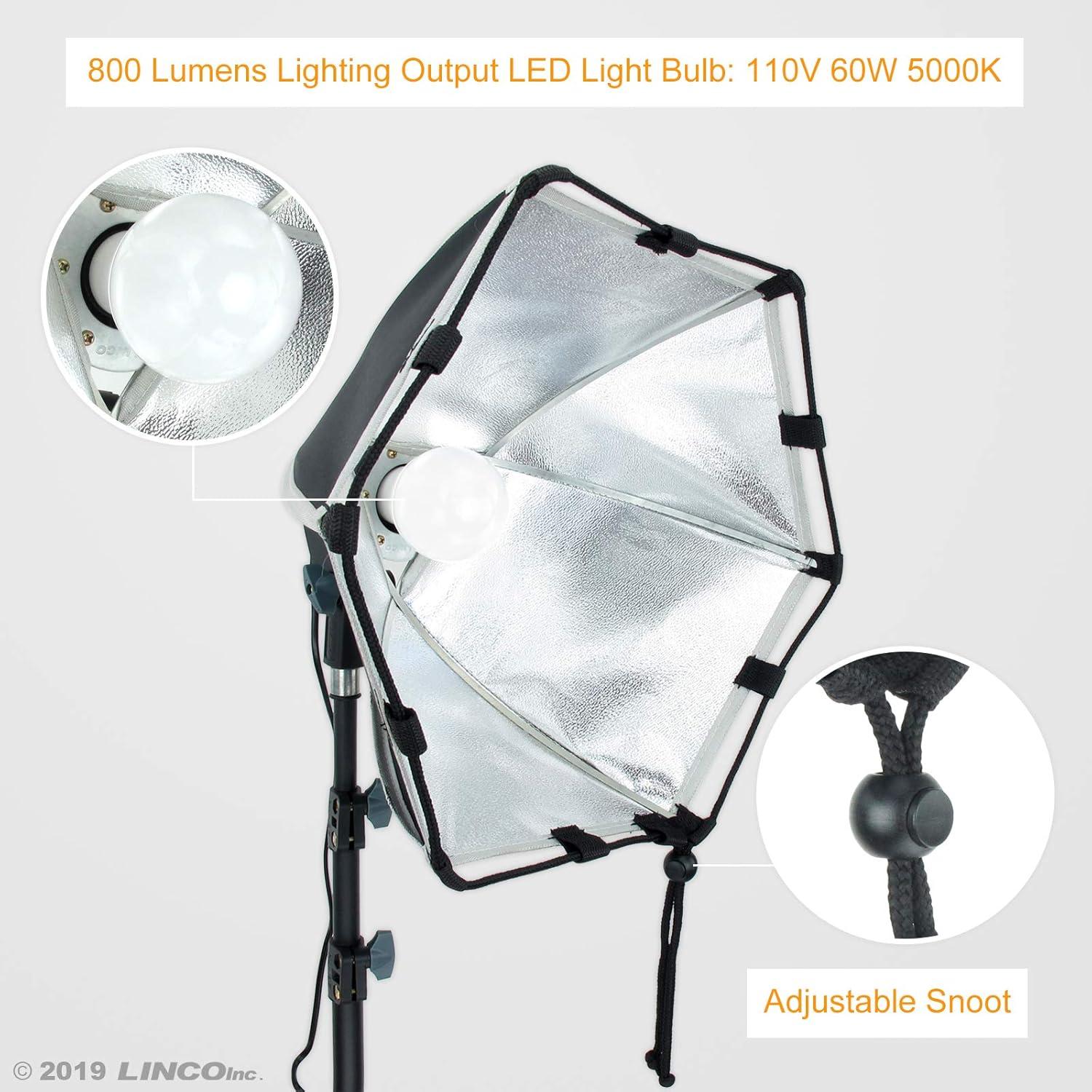 Kit de Iluminación de Estudio Fotográfico LINCO AM115 5000K