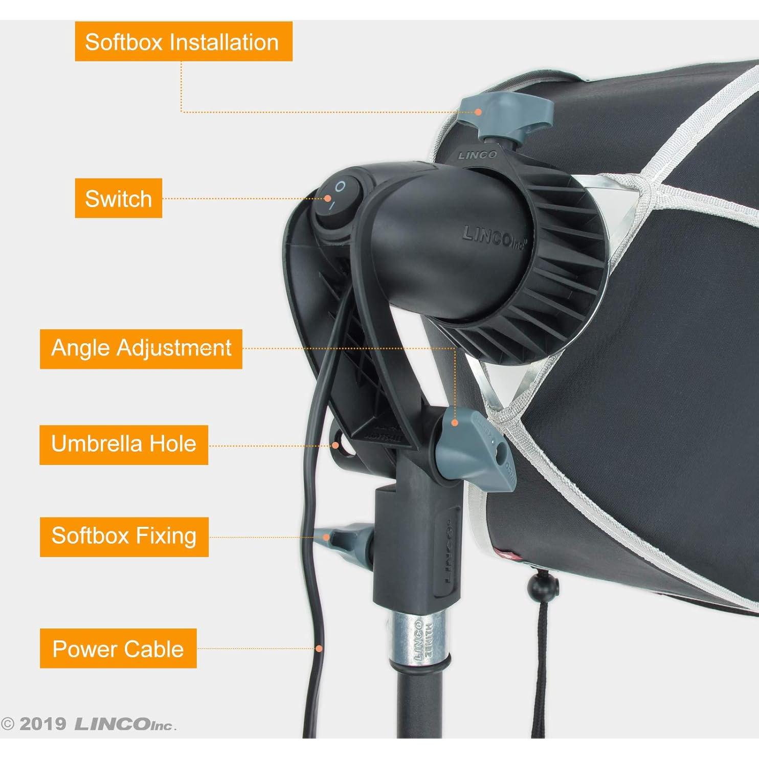 Kit de Iluminación de Estudio Fotográfico LINCO AM115 5000K