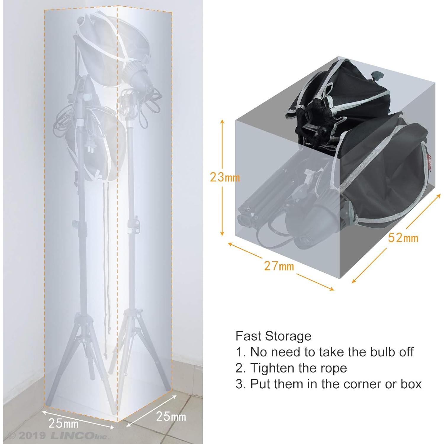 Kit de Iluminación de Estudio Fotográfico LINCO AM115 5000K