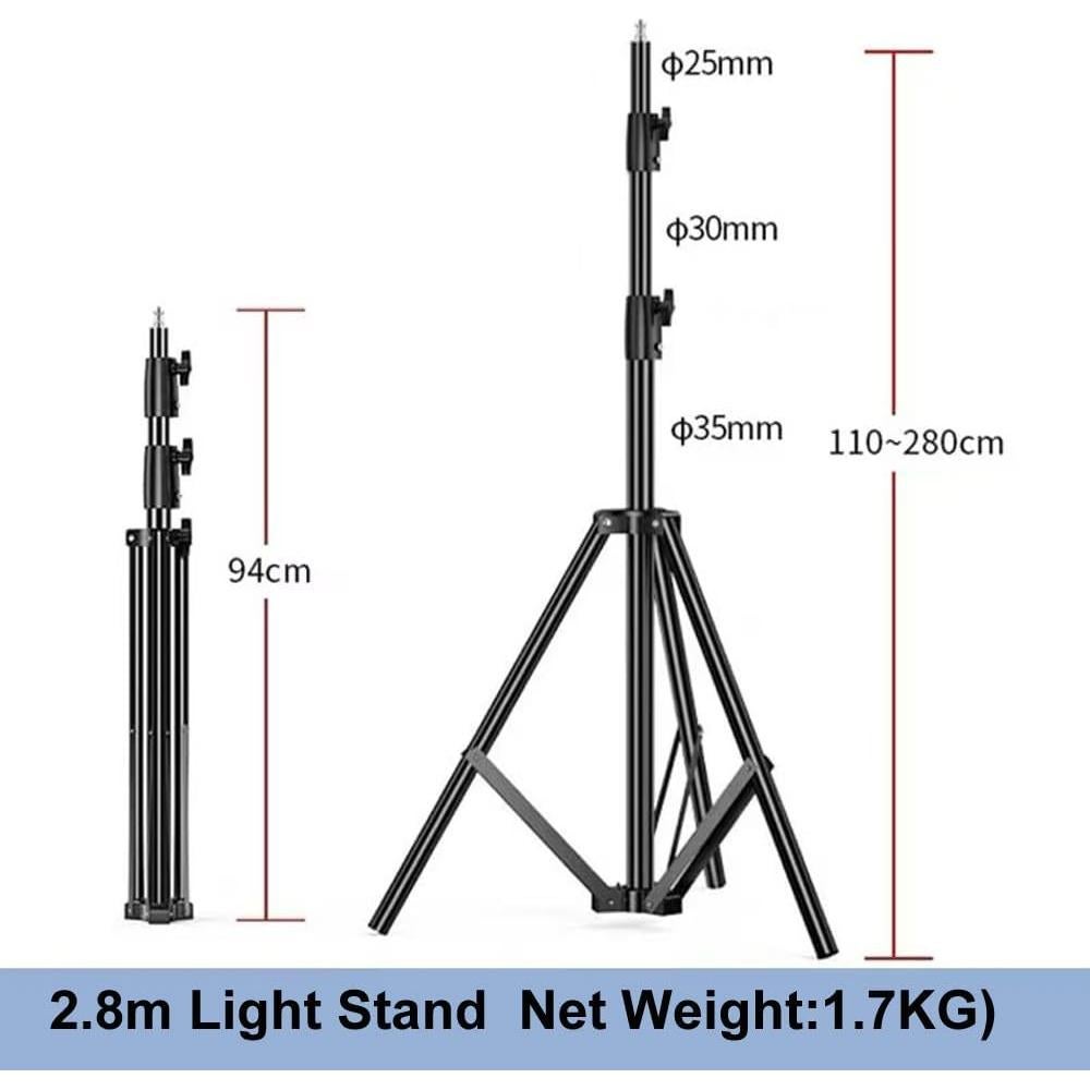 Soporte de Luz de Aluminio YIDAMOPACN 280cm 10KG Ajustable