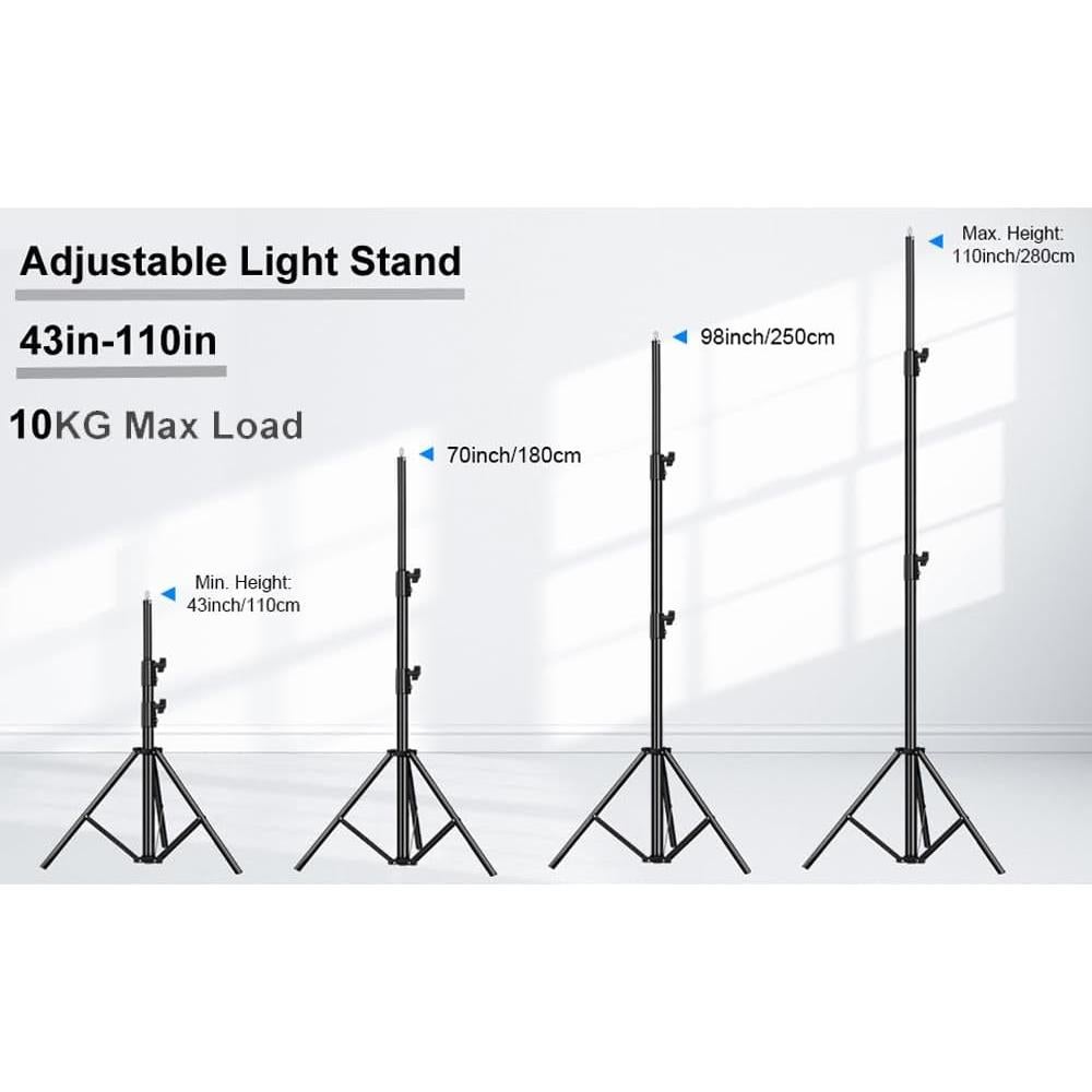 Soporte de Luz de Aluminio YIDAMOPACN 280cm 10KG Ajustable