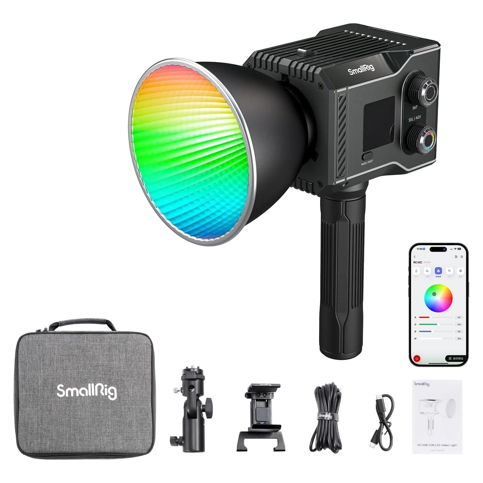 Luz LED RGB SmallRig RC 60C 2500-10000K Batería 49Wh