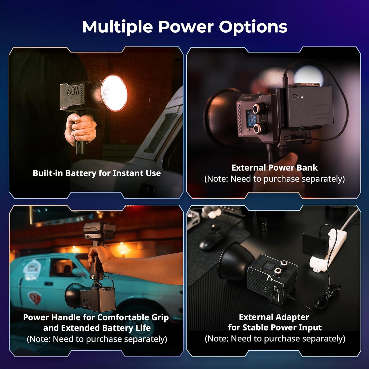 Luz LED RGB SmallRig RC 60C 2500-10000K Batería 49Wh