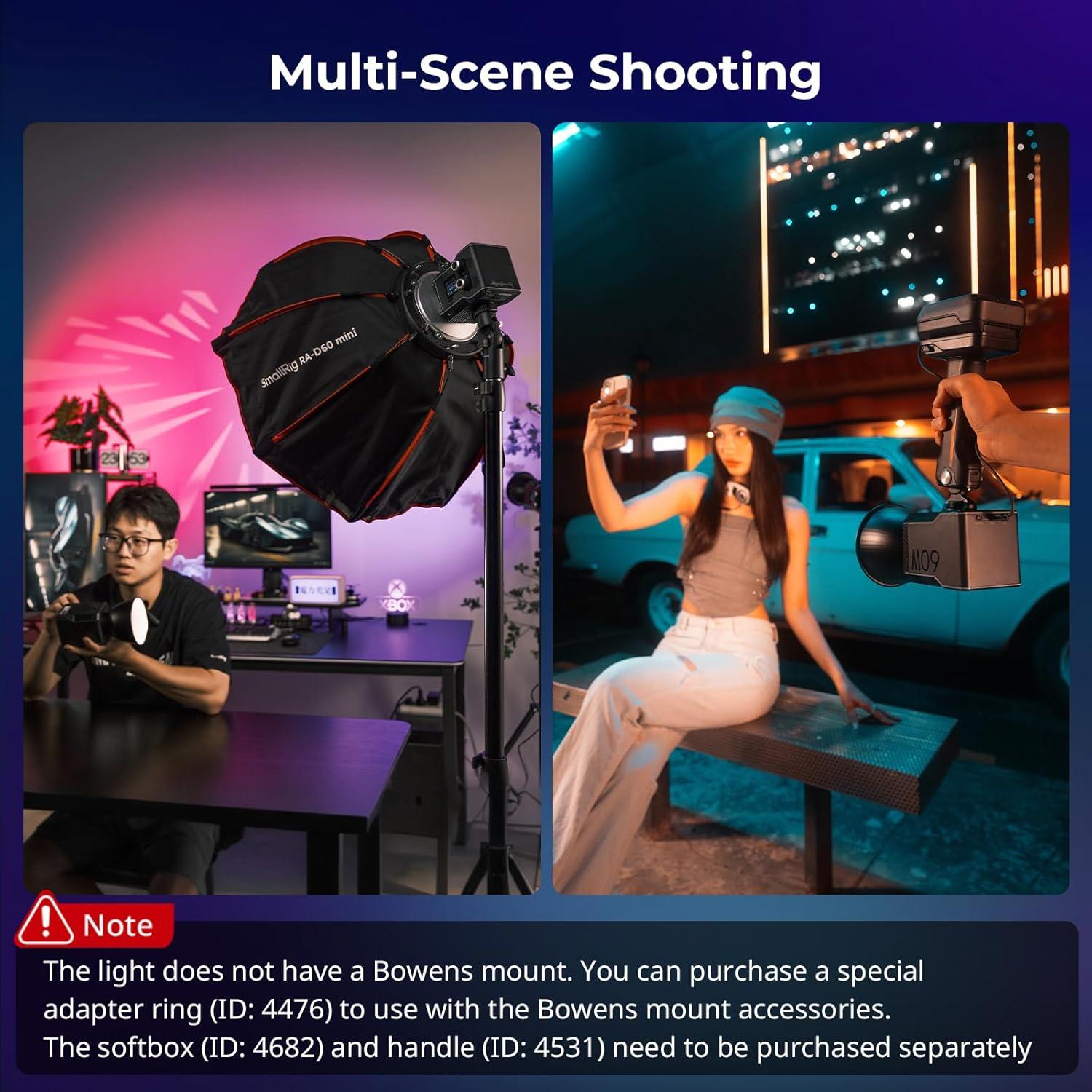 Luz LED RGB SmallRig RC 60C 2500-10000K Batería 49Wh