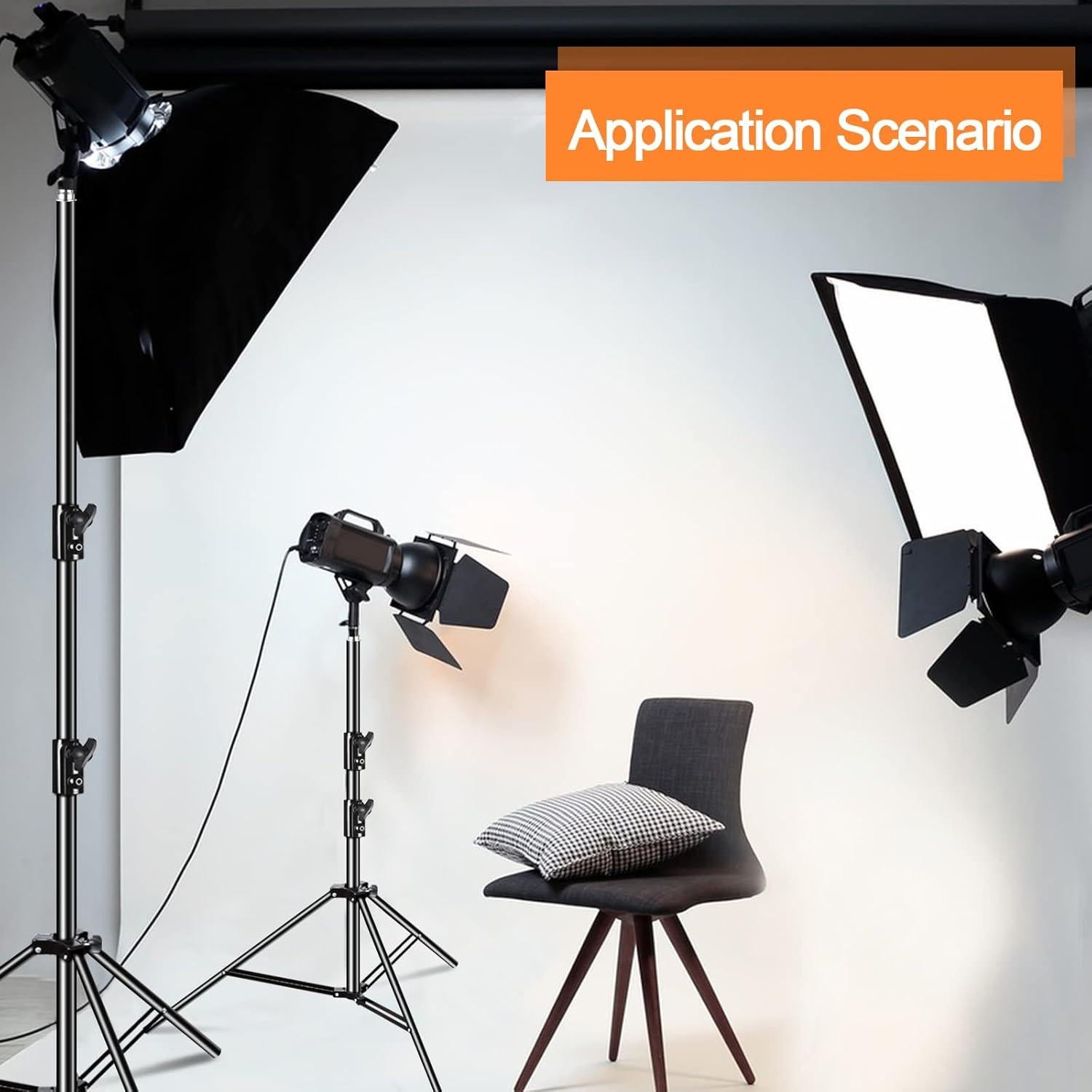 Soporte de Luz EMART 2 Paquete 2.6m Aluminio Alta Resistencia