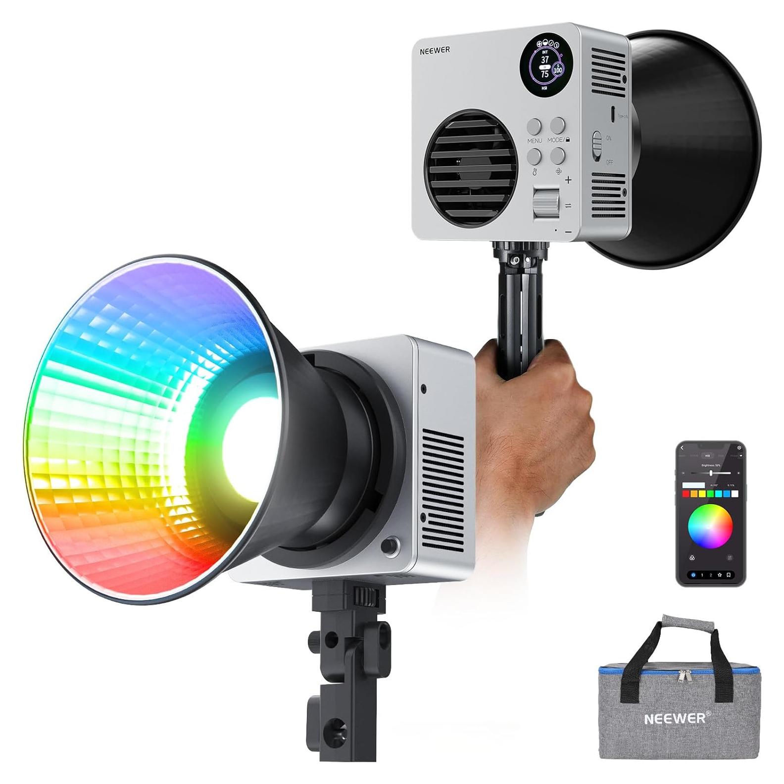 Luz de Video NEEWER HB80C RGBWW 80W con Batería 72Wh