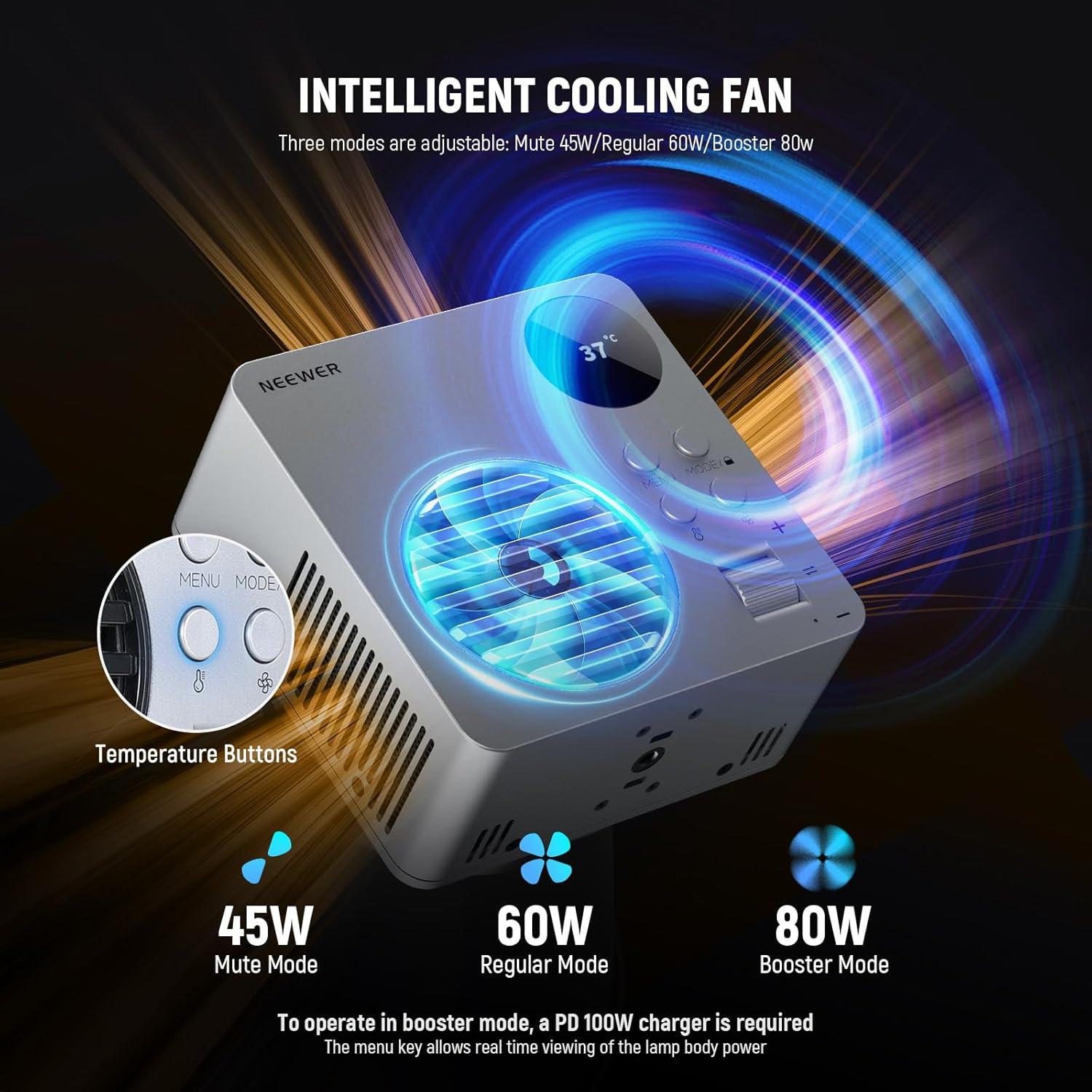 Luz de Video NEEWER HB80C RGBWW 80W con Batería 72Wh